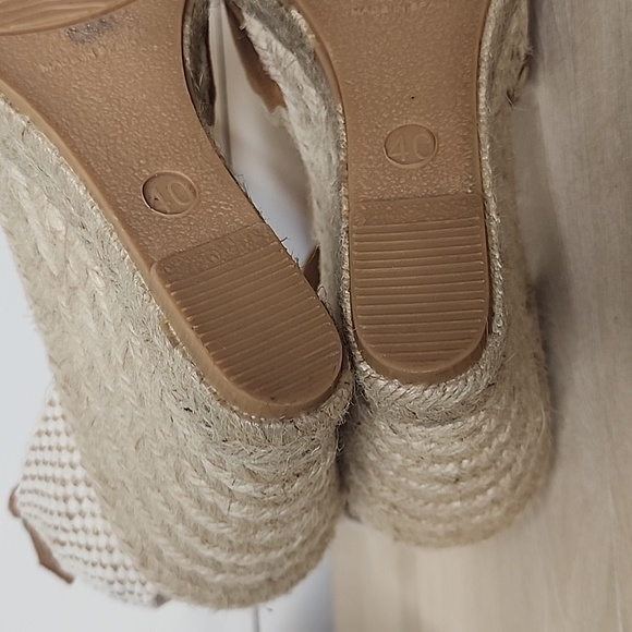 Paseart Suede Espadrille Wedges Cognac Brown 7 - Picture 6 of 9
